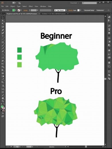 Adobe Illustrator 2025 tutorial - Make A Tree 🌴🌴