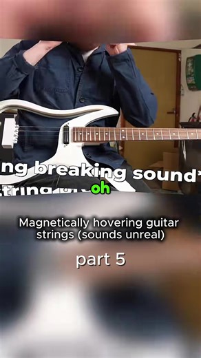 Magnetically Hovering Guitar Strings: An Unreal Sound Experience