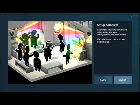 Walkthrough of SteamVR and HTC Vive's room scale setup
