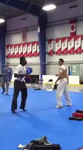 Steven Lopez is warming up for his bronze medal match. | USA Taekwondo