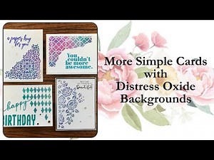 More Simple Cards with Distress Oxide Backgrounds
