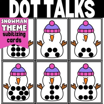 Winter Snowman Subitizing Dot Talk Cards | Numbers 0–10
