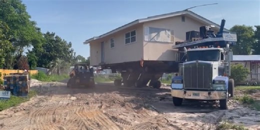 Historic Charlie Brown House moved to new location