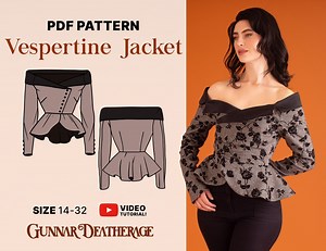 Off Shoulder Blazer Pattern | INSTANT DOWNLOAD | PDF Sewing Pattern | Elegant Cocktail Blazer | Menswear for Women | Intermediate Pattern - Etsy