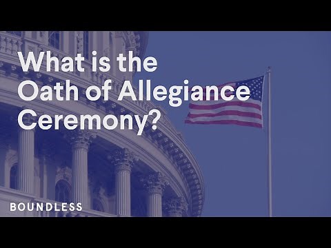 What is the Oath of Allegiance Ceremony?