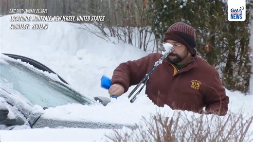 Large swathes of the United States awoke to an icy white blanket Monday morning, January 26, after a powerful storm dumped over a foot of snow and ice across the country. In Montvale, New Jersey, a borough of Bergen County, a steady patrol of snow plows and salt trucks cleared snow off the streets, allowing for light traffic in the early morning. Workers were seen shoveling heavy snow piled up high on the sidewalks. Local media reported that some towns in Bergen County had received at least 16 i
