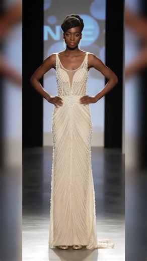 Grecian Drape Gown | Runway Fashion Show Model Walk #shorts