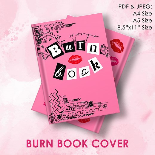 Burn Book Cover, Pdf, Jpeg, Mean Girls Theme Party, DIY, Printable, INSTANT DOWNLOAD - Etsy
