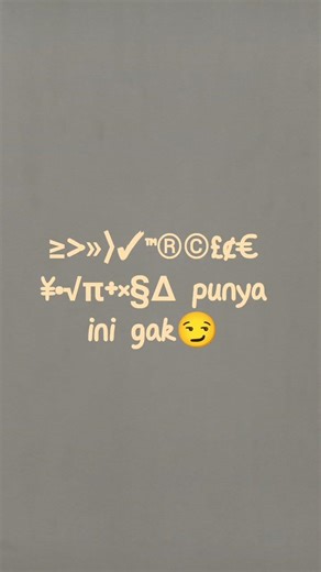 punya itu gak 😏