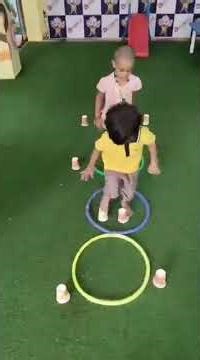 “Our little champs showed great focus today! 💪 They carefully placed two glasses in the ring —