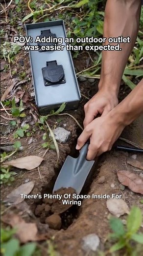 DIY backyard power outlet install. Weatherproof, easy setup, ground stake design.#outdooroutlet #diy