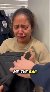 The woman refused the security check because she was secretly transporting something.