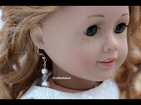 How to Pierce American Girl Doll's Ears to wear human earrings tutorial ~HD~