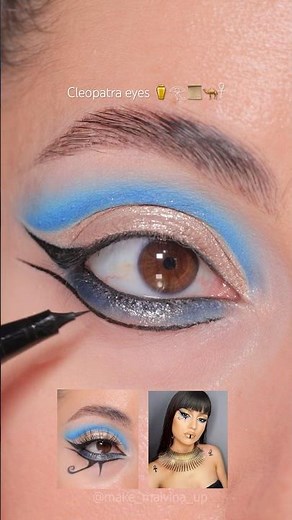 Cleopatra makeup trend🇪🇬#cleopatra #cleopatramakeup #arabicmakeup #makeup #eyeshadow #beauty
