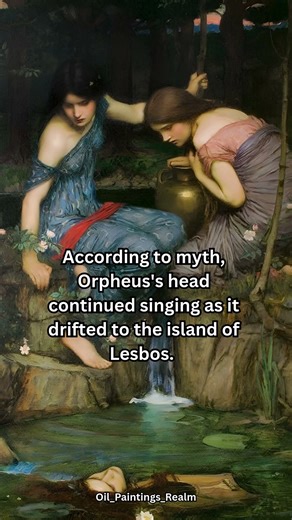 Nymphs Finding the Head of Orpheus by John William Waterhouse, 1900, #painting #arthistory #arts
