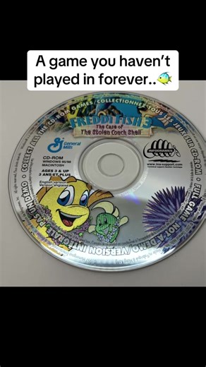 (Link in bio for CD) Freddi Fish 3: The Case of the Stolen Conch Shell was originally released for Windows and Macintosh on March 6, 1998. #fyp #fy #90s #nostalgia #memories