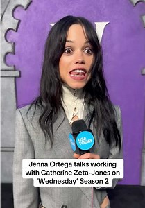 Jenna Ortega on Working with Catherine Zeta-Jones in Wednesday S2