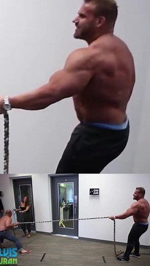 Throwback to when I challenged the Morning Show to Tug of War 😂 @z100newyork @elvisduranshow #bodybuilding