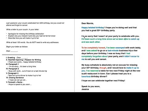 IELTS General Writing Task 1 - informal letters