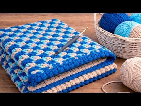 😱HERE'S a 👉crochet blanket you can make with your leftover yarn. Easy Stitch