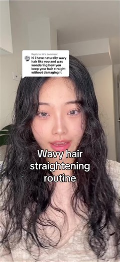 Wavy Hair Straightening Routine