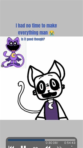 me drawing cat nap and I feel giod about it 😁