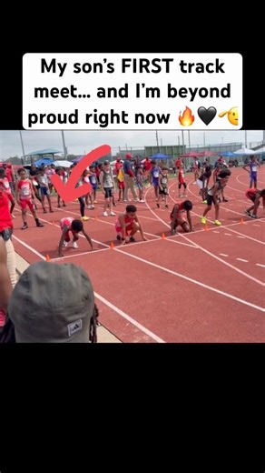 My son’s FIRST track meet… and I’m beyond proud right now 🔥🖤🫡
