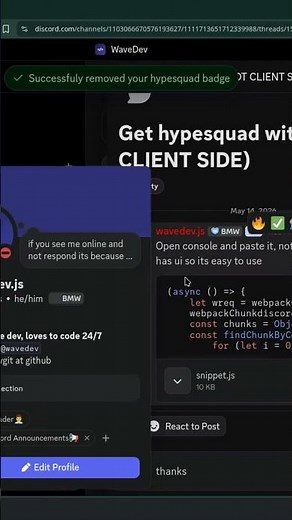 How to get HypeSquad badge even after discord removed the ui #shorts