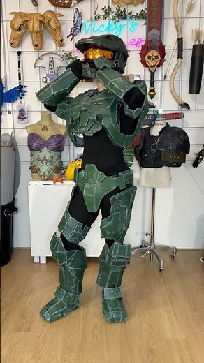 Making of Master Chief Cosplay from Halo!🔥 #shorts #cosplay #halo #masterchief #diy #foamcraft