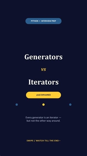 Python Interview Q: What's the Difference Between a Generator and an Iterator?