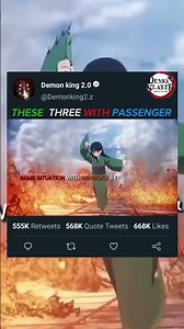 these three with passenger #demonslayer #anime #shorts #youtubeshorts #ytshorts #kny