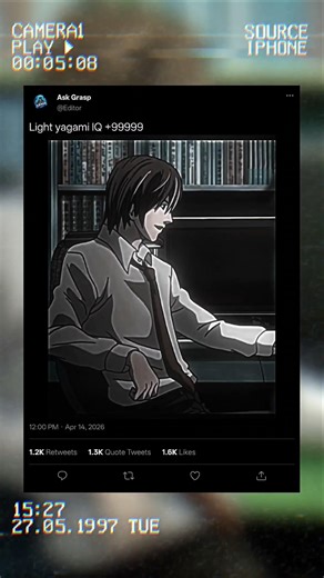 Light IQ+ 9999 😲 😱💀#anime #deathnote #animeedit
