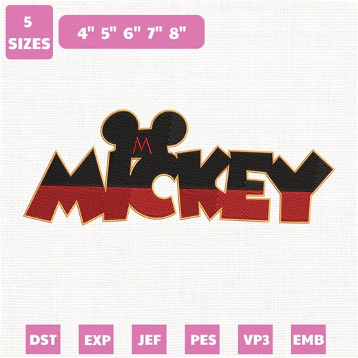 Disney Mickey Mouse Machine Embroidery File, Family Matching Design (instant Download) - Etsy