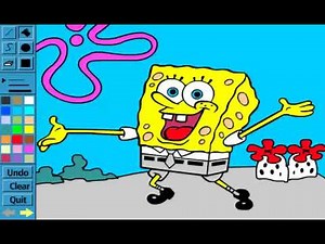 Spongebob Squarepants: Coloring Book (Flash Game) Gameplay