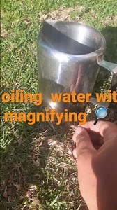 boiling water with magnifying glass to see if it will work #subscribe #live #loadshedding hack