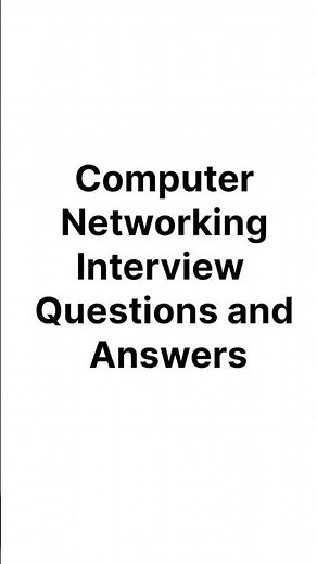 Part - 1: Computer Networking Interview Questions #computernetworking #computerscience