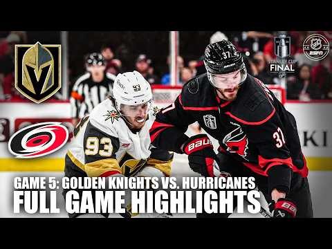 Stanley Cup Final – Game 5: Vegas Golden Knights vs. Carolina Hurricanes Highlights | ESPN NHL