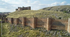 Ruins of a medieval castle in Berlanga de Duero, Soria, Spain