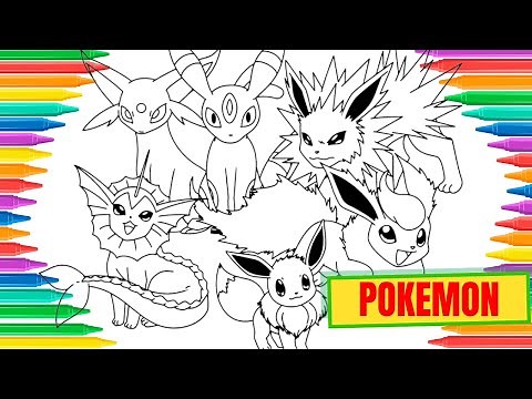 Coloring Eevee's Evolutions: A Fun Pokémon Art Adventure | Pokemon Colors Channel