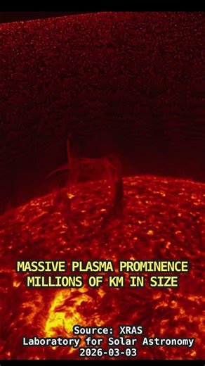 Giant Solar Prominence Erupts From the Sun | March 2026