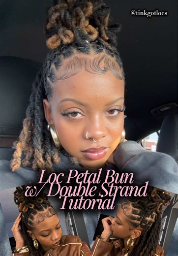 Stylish Loc Petal Bun Tutorial with Double Strand Twist