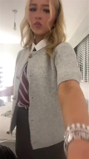 Schoolgirl Outfit Ideas: Short Skirt, Tights & Blonde Style