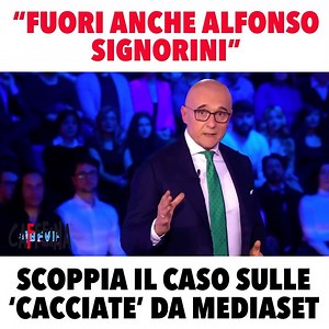165K views · 1.8K reactions | “Fuori Alfonso Signorini”. Scoppia il caso sulle ‘cacciate’ da Mediaset, parla la collega conduttrice | Caffeina | Facebook