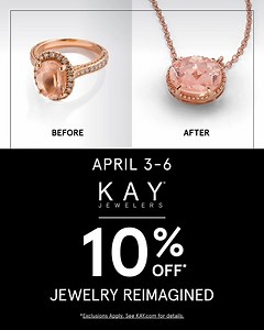 All jewelry welcome! Save 10%* during our Custom Design & Jewelry Repair Weekend in-store April 3-6. Repair your jewelry, get a ring resized, custom design a piece of jewelry and more! | Kay Jewelers