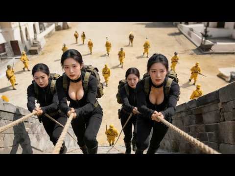 Beautiful female agent climbs into Japanese base, kills soldiers, terrifying them!