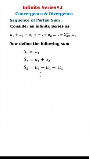 Infinite Series -2 || convergence and divergence || Real analysis || Sequence of partial sum