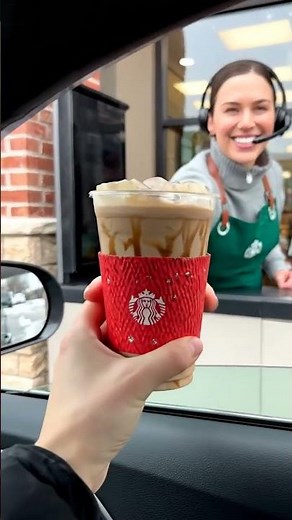 Starbucks Drive-Thru Vlog ☕🚗 | Trying the Iced Caramel Macchiato #coffee #starbucks #starbucksdrink