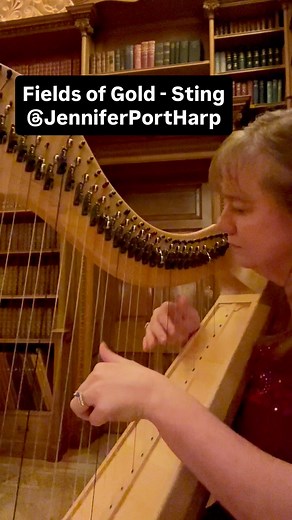 Fields of Gold - Sting, performed by @jenniferportharp #fieldsofgold #clarsach #sting | Jennifer Port - harpist & singer