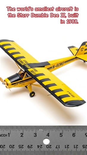The world’s smallest aircraft is the Starr Bumble Bee II, built in 1988. #DreamScreenAI