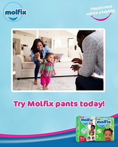 41 reactions · 12 comments | Let your baby have a happy first steps With Molfix Pants! Thanks to Molfix Pants anatomic fit, it wraps perfectly and doesn’t sag, your baby can take a step easily. #MolfixNigeria #MolfixPants #HappinessMovement #growinguphappilytogether | Molfix | Facebook